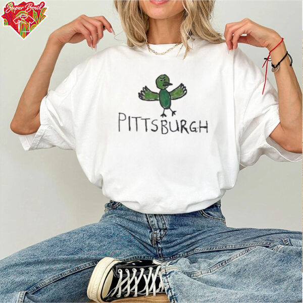 Pittsburgh bird drawing shirt