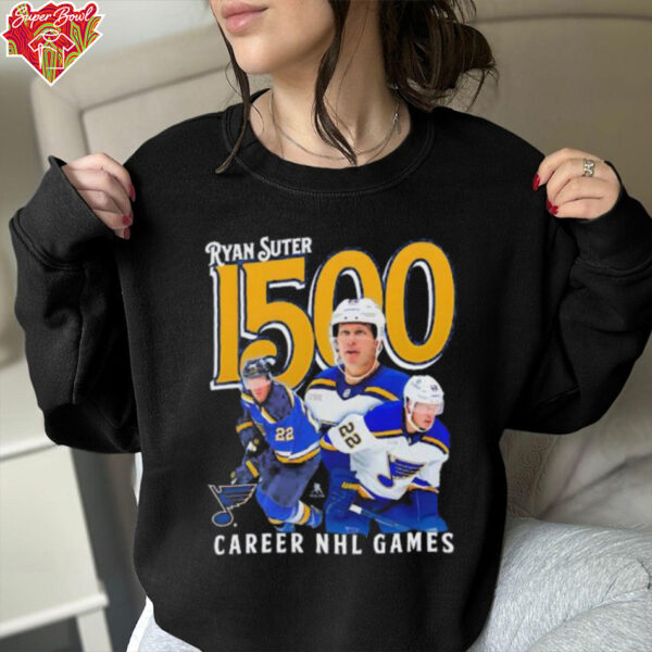 Ryan Suter St. Louis Blues 1500 Career NHL Games T Shirt