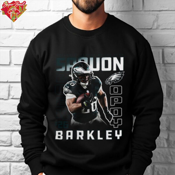 Saquon Barkley Black Philadelphia Eagles 2024 Offensive Player of the Year T Shirt