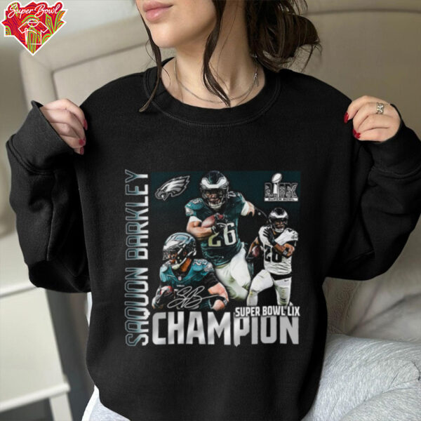 Saquon Barkley Philadelphia Eagles Super Bowl LIX Champions T Shirt