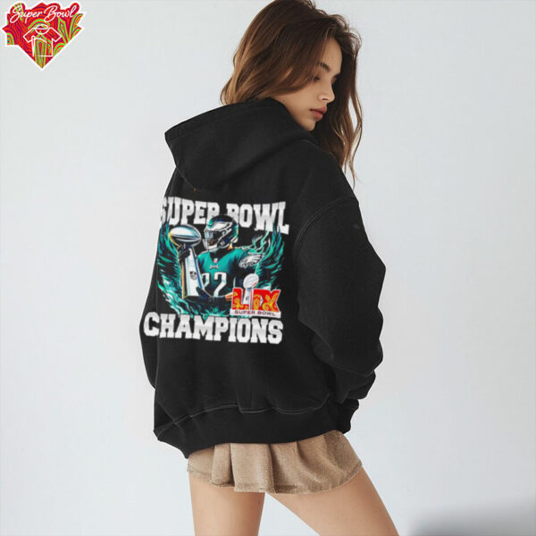 Super Bowl 2025 LIX Champions number 22 Eagles shirt