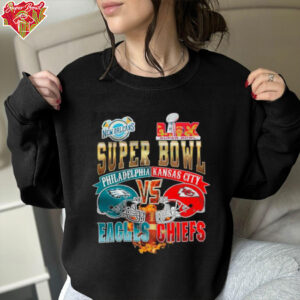 Original New Orleans Kansas City Chiefs Vs Philadelphia Eagles Super Bowl Lix Helmet T shirts