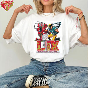 Deadpool KC Chiefs VS Wolverine Eagles Superhero Football Super Bowl LIX 2025 NFL Champs Shirt