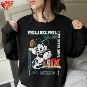 Philadelphia Eagles x Mickey Mouse 2025 Super Bowl LIX Champions Go Birds Limited Edition T Shirt