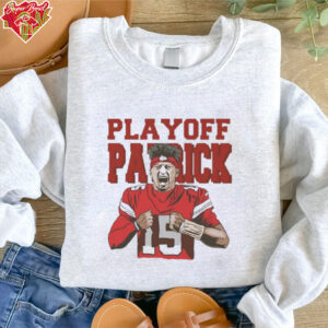 Kansas City Chiefs football playoff Patrick Mahomes goat number 15 shirt