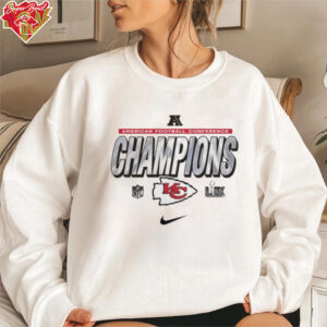 Kansas City Chiefs Mens Nike GREY 2024 Conference Champion shirt