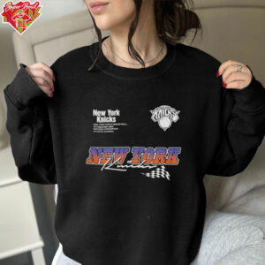 New York Knicks Modern Speed Black Long Sleeve T Shirt