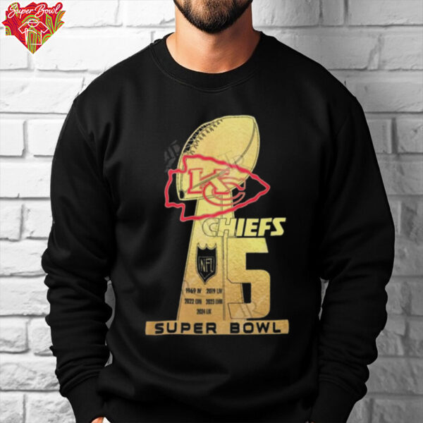 Official Kansas City Chiefs 5 Super Bowl T Shirts