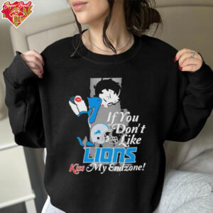 Betty Boop If You Don’t Like Detroit Lions Kiss My Endzone Helmet T shirts