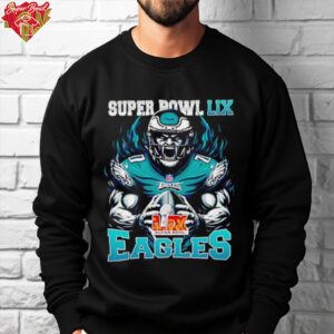 Chiefs vs. Eagles Super Bowl LIX Burning Warrior scream Eagles shirt Recovered