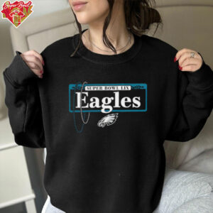 Super Bowl LIX Philadelphia Eagles Street Sign Logo Football shirt