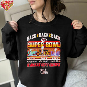 Chiefs Back 2 Back 2 Back Super Bowl LIX shirt Recovered