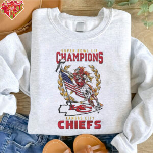 Official Super Bowl LIX 2025 Champions Kansas City Chiefs NFL Mascot Cup Shirt