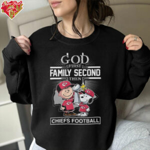 God First Family Second Then Kansas City Chiefs Football x Snoopy Limited Edition Unisex T Shirt