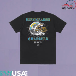 Born Raised Chargers Go Bolts shirt