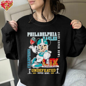 Mickey mouse Philadelphia Eagles Super Bowl LIX Champions undefeated shirt