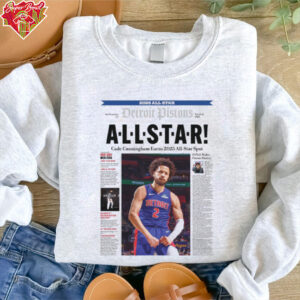 Cade Cunningham 2025 All Star Newspaper T Shirt