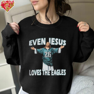 Saquon Barkley Philadelphia Eagles Philly Even Jesus Loves The Eagles T shirts