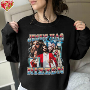 Jesus Has Rizzen Text Graphic shirt