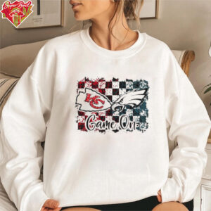 Eagles vs Chiefs Game On checkered flag shirt