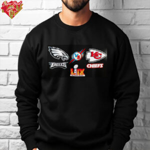 Chiefs vs Eagles Super Bowl 2025 LIX logo shirt