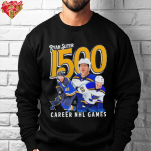 Ryan Suter St. Louis Blues 1500 Career NHL Games T Shirt