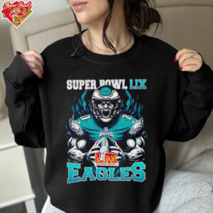 Chiefs vs. Eagles Super Bowl LIX Burning Warrior scream Eagles shirt Recovered