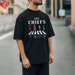 Official Chiefs Walking Abbey Road Andy Reid Travis Kelce Patrick Mahomes Chris Jones 2025 T Shirt