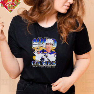 1000th Game Brayden Schenn St Louis Blues shirt