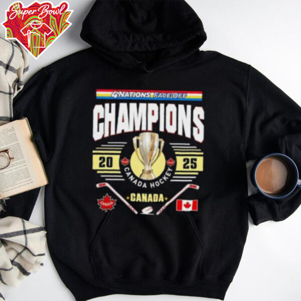 2025 4 Nations Face Off Champions Canada Nhl Trophy Shirt