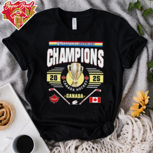 2025 4 Nations Face Off Champions Canada Nhl Trophy Shirt