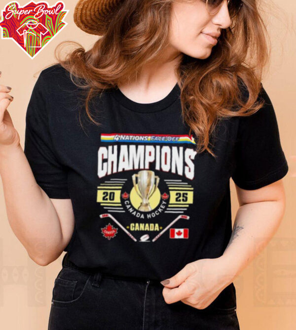 2025 4 Nations Face Off Champions Canada Nhl Trophy Shirt