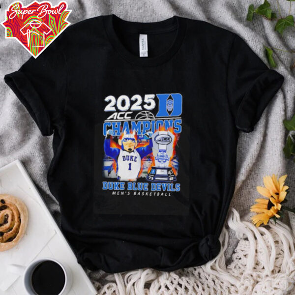 2025 ACC Champions Duke Blue Devils men’s basketball mascot shirt