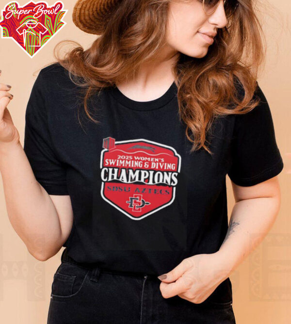 2025 SDSU Swimming and Diving Mountain West Champions shirt