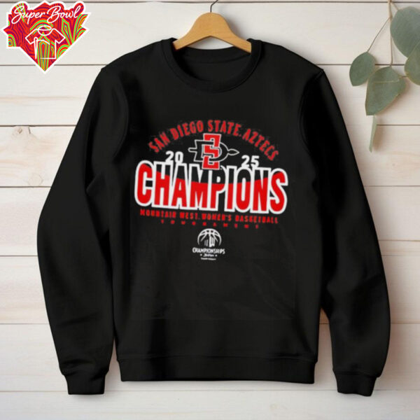 2025 SDSU Women’s Basketball Mountain West Tournament Champions shirt