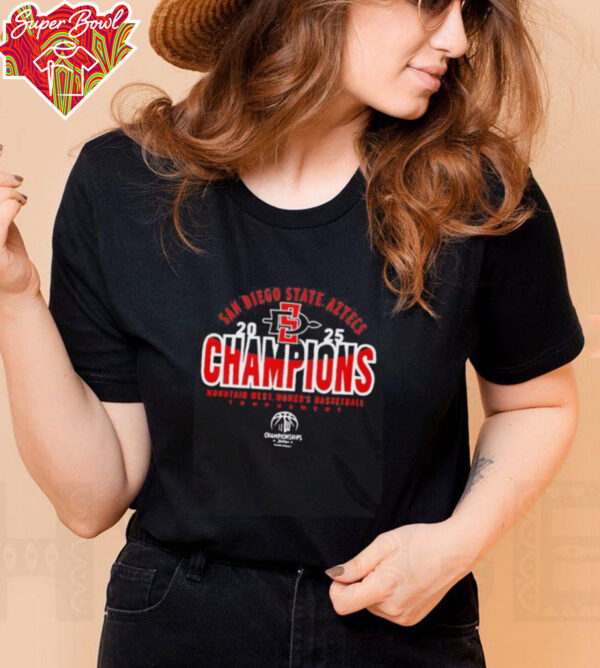 2025 SDSU Women’s Basketball Mountain West Tournament Champions shirt