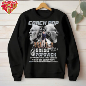 Coach Pop Gregg Popovich Spurs Nation Stands With You Signature Unisex T shirt