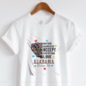 Alabama Crimson Tide x Autism Awareness shirt