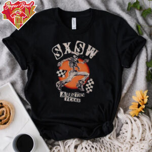 SXSW Austin Texas Skeleton Cowboy Unisex T shirt