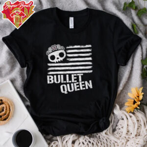 Skull Bullet queen USA flag shirt