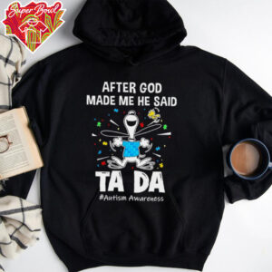 Snoopy and Woodstock after god made me he said ta da autism awareness shirt