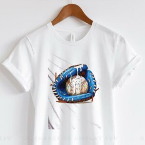 Baseball Ice Cream Drip Blue Softball Glove Drip shirt