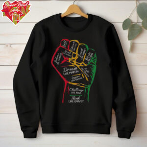 Nice Inspiring Black Leaders Power Fist Hand Black History Month T Shirt