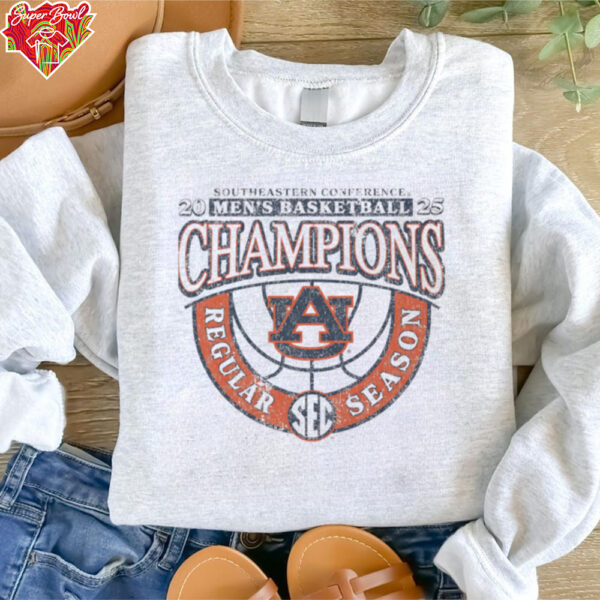 Auburn Men’s Basketball 2024 25 SEC Regular Season Champions Vintage T Shirt