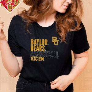 Baylor Basketball Text Logo Overlay Shirt