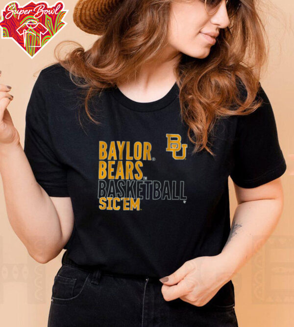 Baylor Basketball Text Logo Overlay Shirt