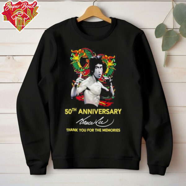 Bruce Lee The Dragon 50th anniversary thank you for the memories shirt