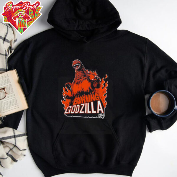 Burning Godzilla graphic shirt