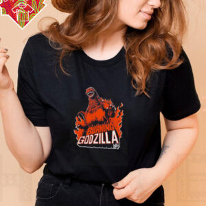 Burning Godzilla graphic shirt