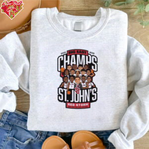 The Big East St John’s Red Storm Men’s Basketball 2025 Conference Champions cartoon shirt